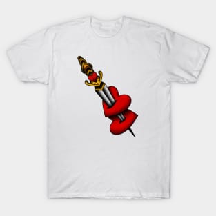 Traditional Stabbed Hearts T-Shirt